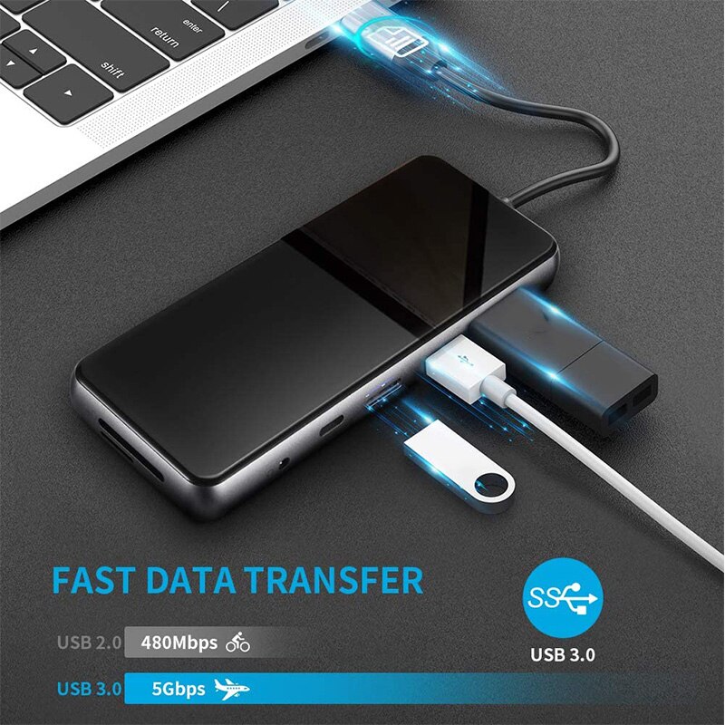 Laptop Docking Station 12 In 1 Triple Display Dual Hdmi 4K Vga PD3.0 Sd Tf Usb C Hub Voor mac/Windows Systeem Thunderbolt