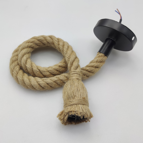 Vintage Henneptouw Hanglampen Zolder Persoonlijkheid Industriële E27 Indoor Verlichting Voor Loft/Woonkamer/Bar Retro Opknoping lamp: 4M / Single head B