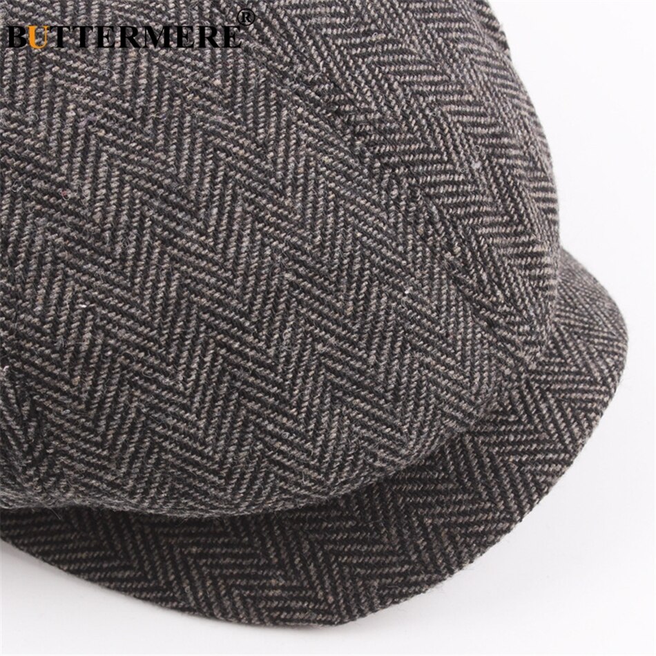 Buttermere krantenjongenspet gatsby, katoenen visgraatpet voor heren en dames, britse geruite baret, platte pet, verstelbare britse casual chauffeurspet