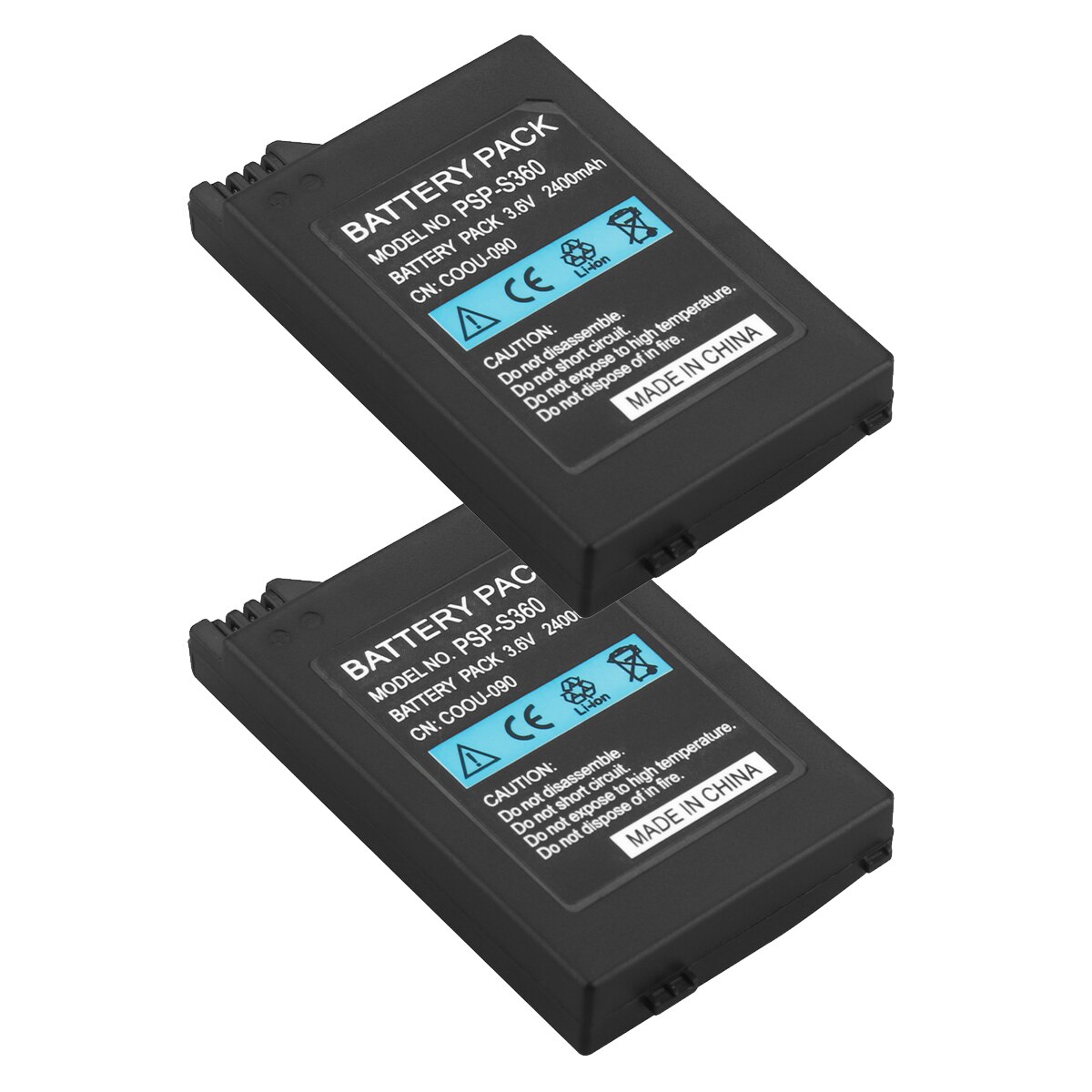 2Pcs Batterij Vervanging Voor Sony Psp 2000 Psp 3000 PSP2000 PSP3000 Playstation 2400Mah 3.6V Batterijen