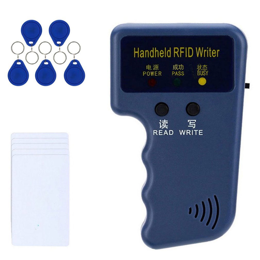 Rfid Kaartlezer Kopieerapparaat Schrijver Duplicator Programmeur Herschrijfbare Id Keyfob Tags Handheld 125Khz Kopieerapparaat: Rood