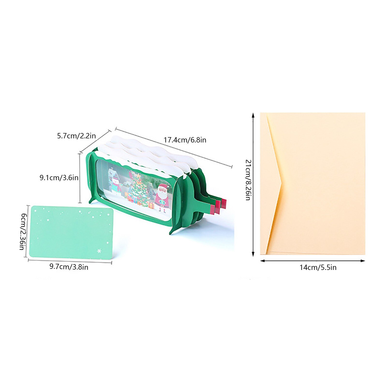 thank you cards Decoration cards Christmas Greeting card three-dimensional 3D Handmade Card Thank You Card christmas tree