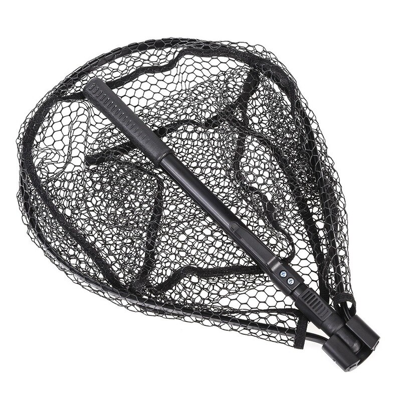 Folding Fishing Net Retractable Telescoping Aluminum Alloy Fishing Friendly Large Folding Land Net Fishing Gear
