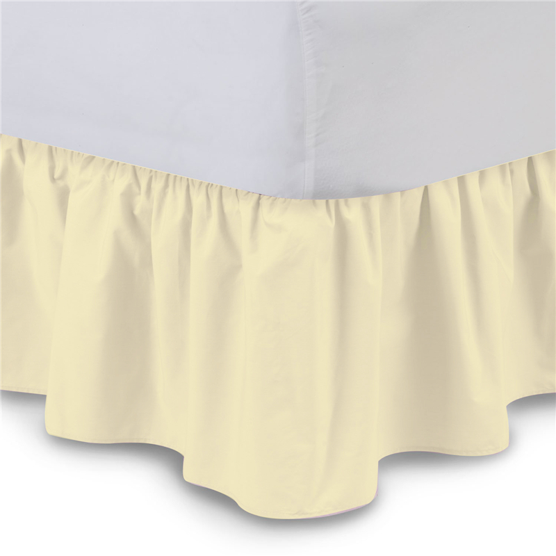 Hôtel Élastique Lit Jupe 6 Couleurs Suede Tissu pour Roi/Reine Taille Juponnage pastorale Style Fit couvre-lit: Camel / King