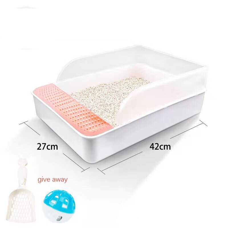 Boîte à litière semi-fermée anti-éclaboussures pour chat, toilettes, grande et petite, désodorisante, fournitures de merde pour chat