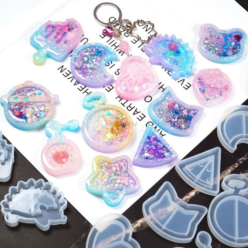 Siliconen mallen windmolen kleine enkelvorm uv epoxy mal sleutelhanger hanger sieraden knutselen doe-het-zelf mal maken gereedschap