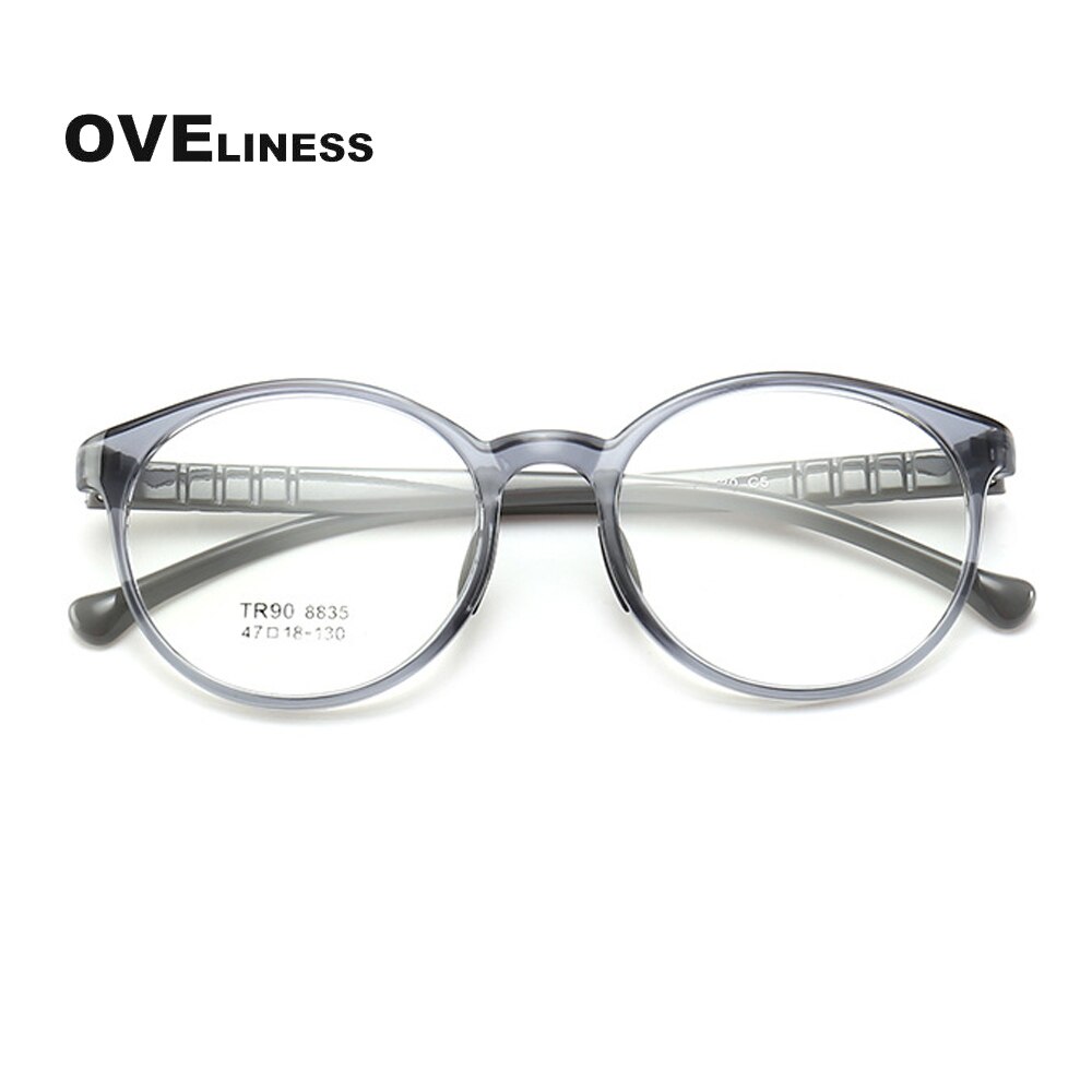 Optical Children Glasses Frame for Boys Girls TR90 Protective Solid Kids Eyeglasses Eywear Myopia Prescription glasses Spectacle: grey