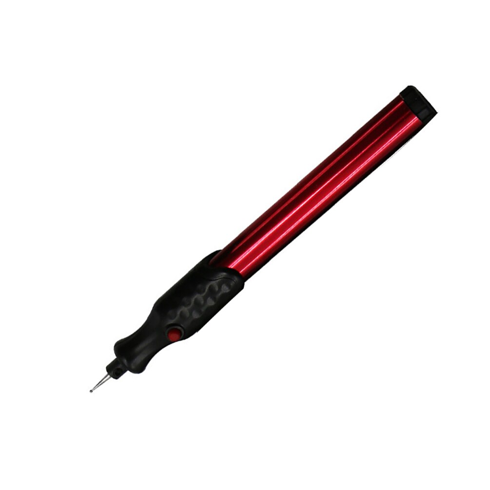 Electric Engraving Pen DIY Craft Scripture with Grinding Head for Metal Wood Glass Plastic Carving Pen Without Battery: Red