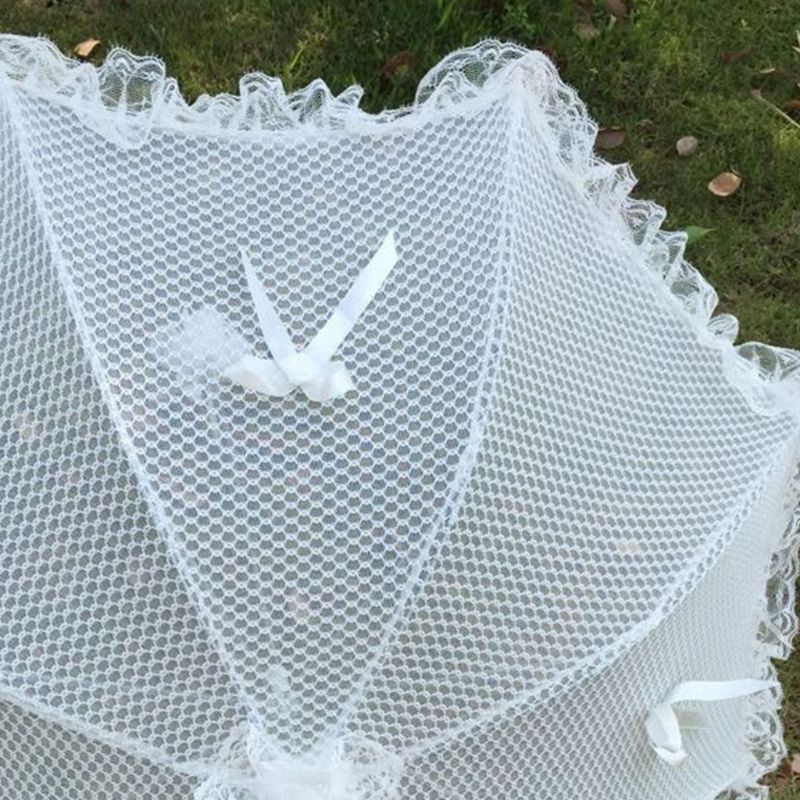 boda Parasol para novia paraguas de encaje blanco romántico apoyos de la foto de paraguas de la muchacha de flor