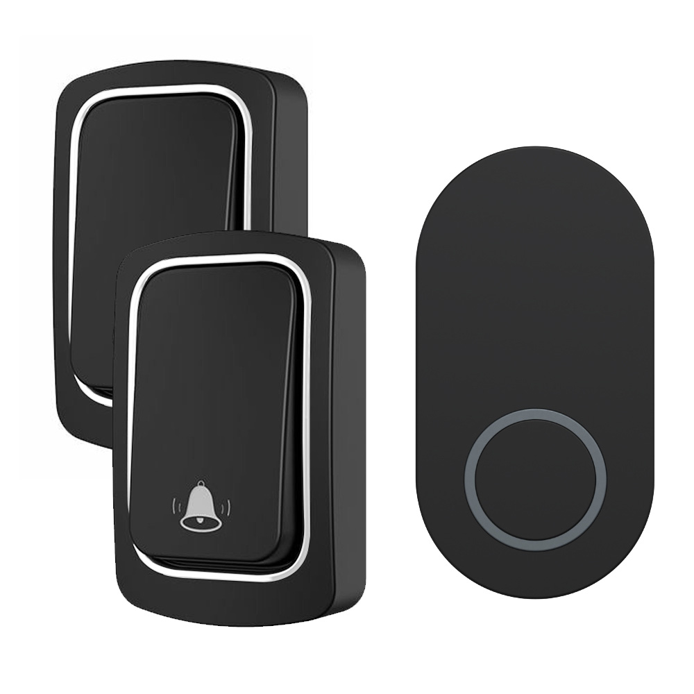 Home Waterproof Battery Free Self Generating Power Doorbell With 60 Ringtones And High Volume AC Electronic Wireless Door Bell: Silver / us