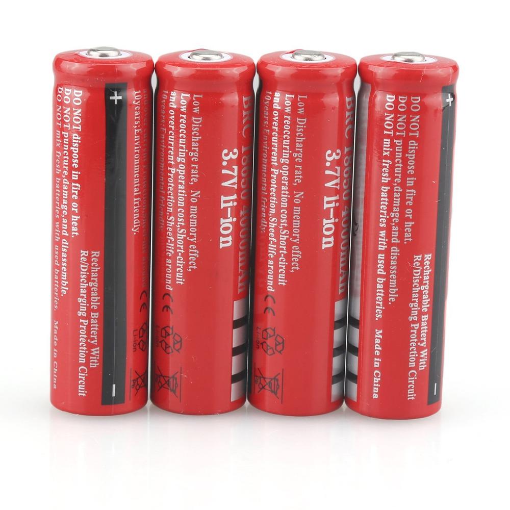 GTF-batería recargable para linterna LED, 3,7 V, 4000MAH, 18650, batería de iones de litio 18650, 4000mAh, 1 Uds.