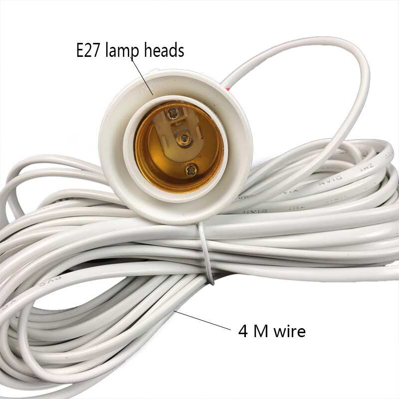 E27 lampe Basen 4M Energie Kabel trennen Geschmack schalter EU stecker für LED-lampe Hanglamp Suspension Buchse Halfter
