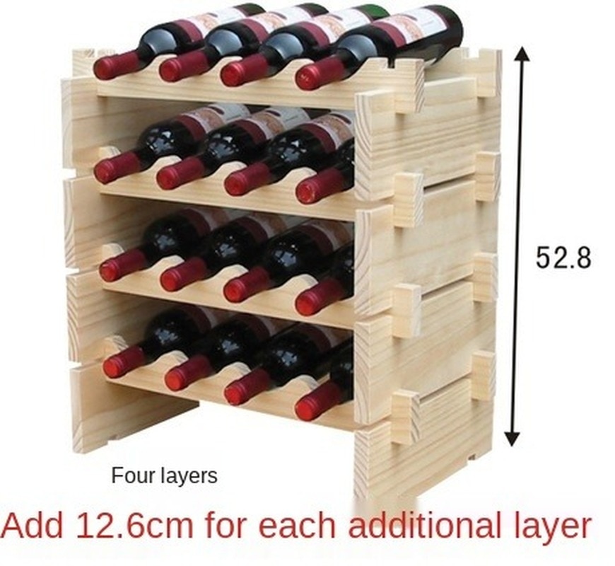 Wine Rack Solid Wood Wine Rack Non Wall Hanging Wi... – Vicedeal