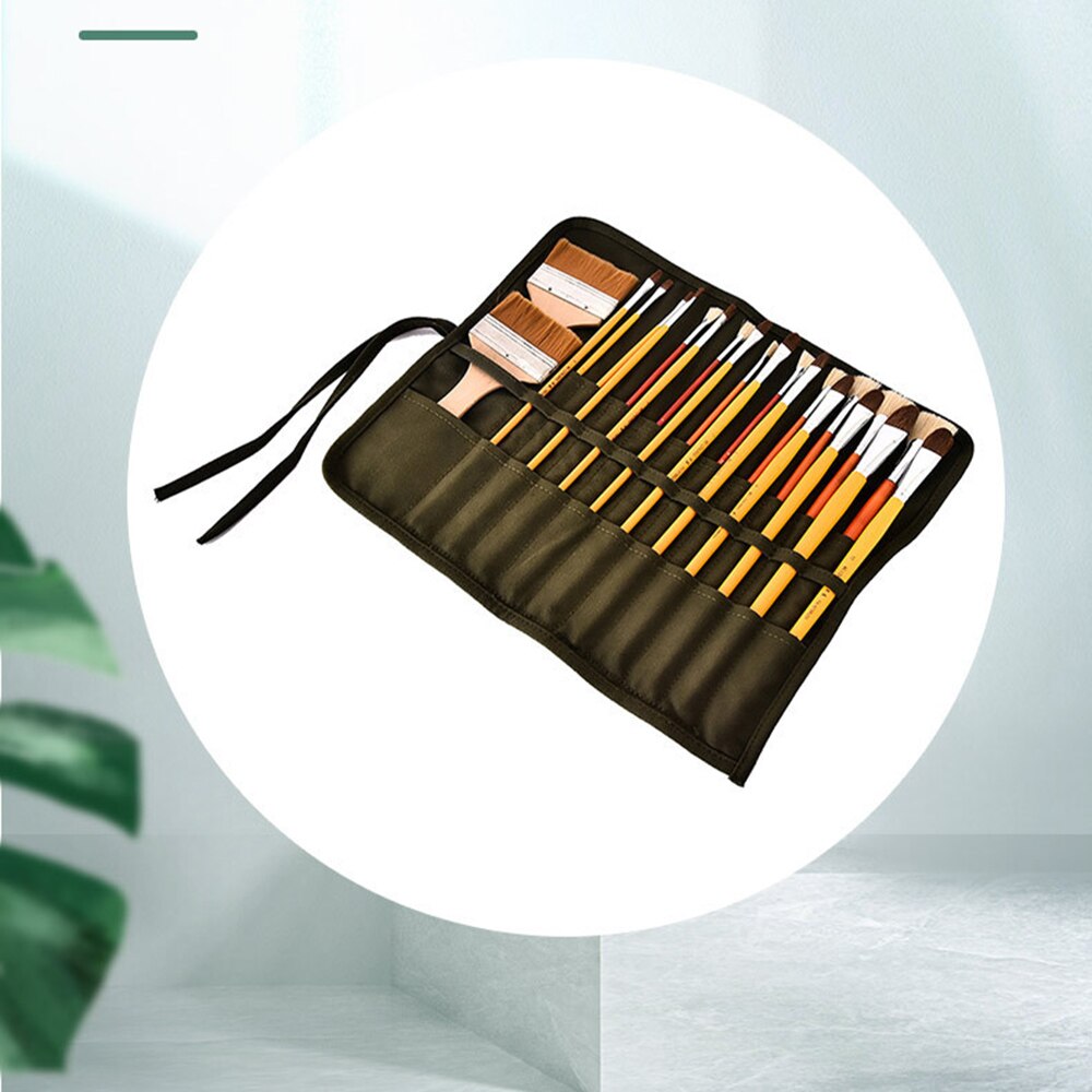 20 Slots Pencil Case Roll Pencilcase School for Girl Boy Pen Bag Canvas Penal Crayon Pouch Stationery Kit Cartridge Pencilfolder