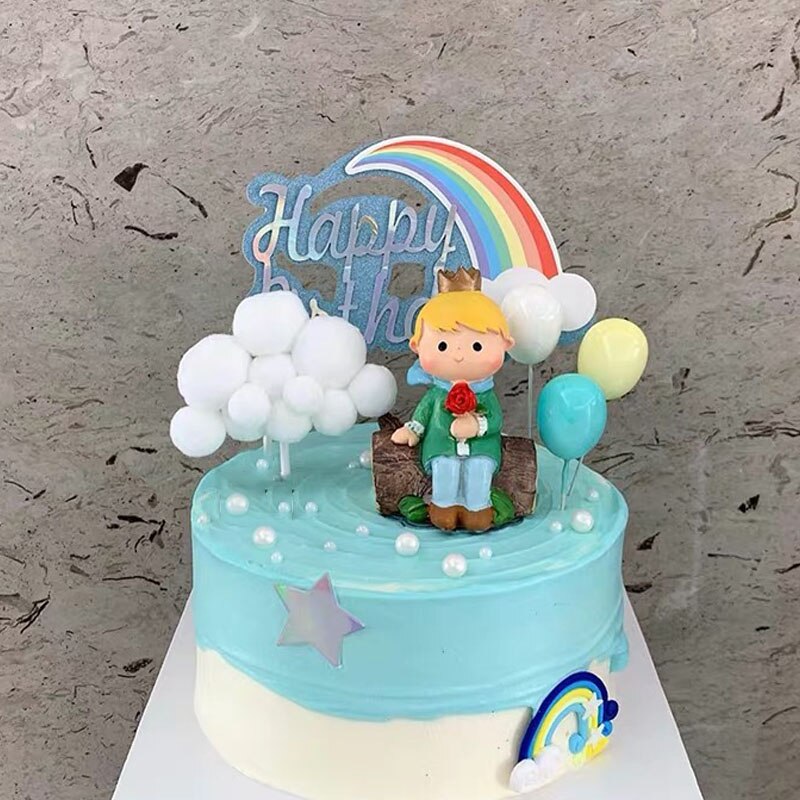 Décor artisanal de dessin animé petit Prince | En résine, Pot de fleur, petit Prince, ornements faits à la main, pour la maison en