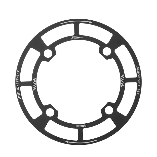 VXM MTB Bike Crank Star Ring Protector 104BCD 32/34/36/38T/ Chainring Protection Cover Cycling Crankset Guard Chainwheel Parts: black