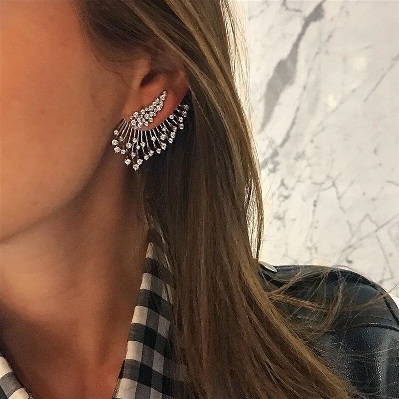 Neue Flügel Ohrringe Für Frauen Punk Gold-farbe Ohrringe Einfache Schmuck
