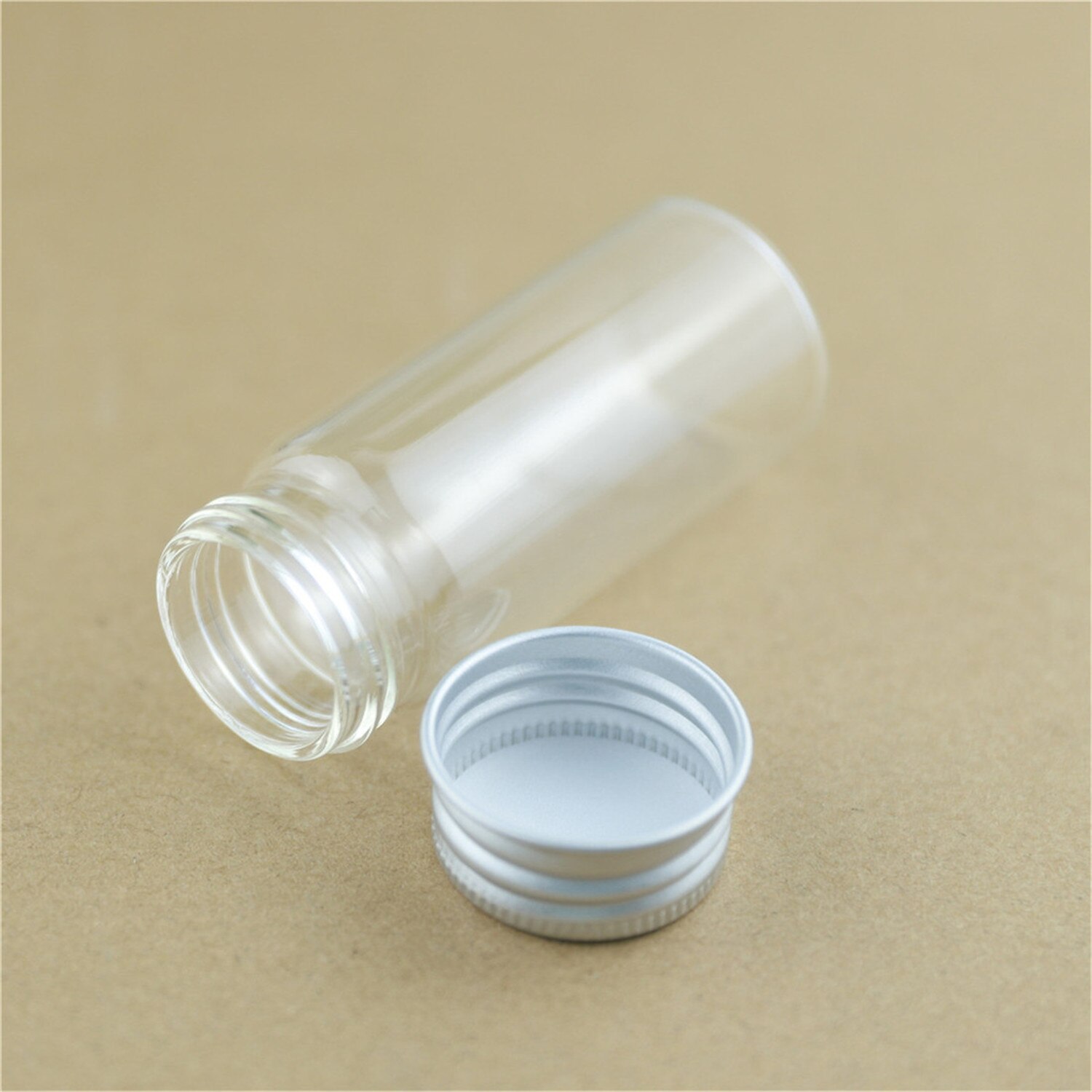 12 pezzi 30*70mm 30ml flaconi di vetro piccoli tappi di alluminio vasetti di vetro piccoli contenitori di vetro trasparente bottiglie di profumo