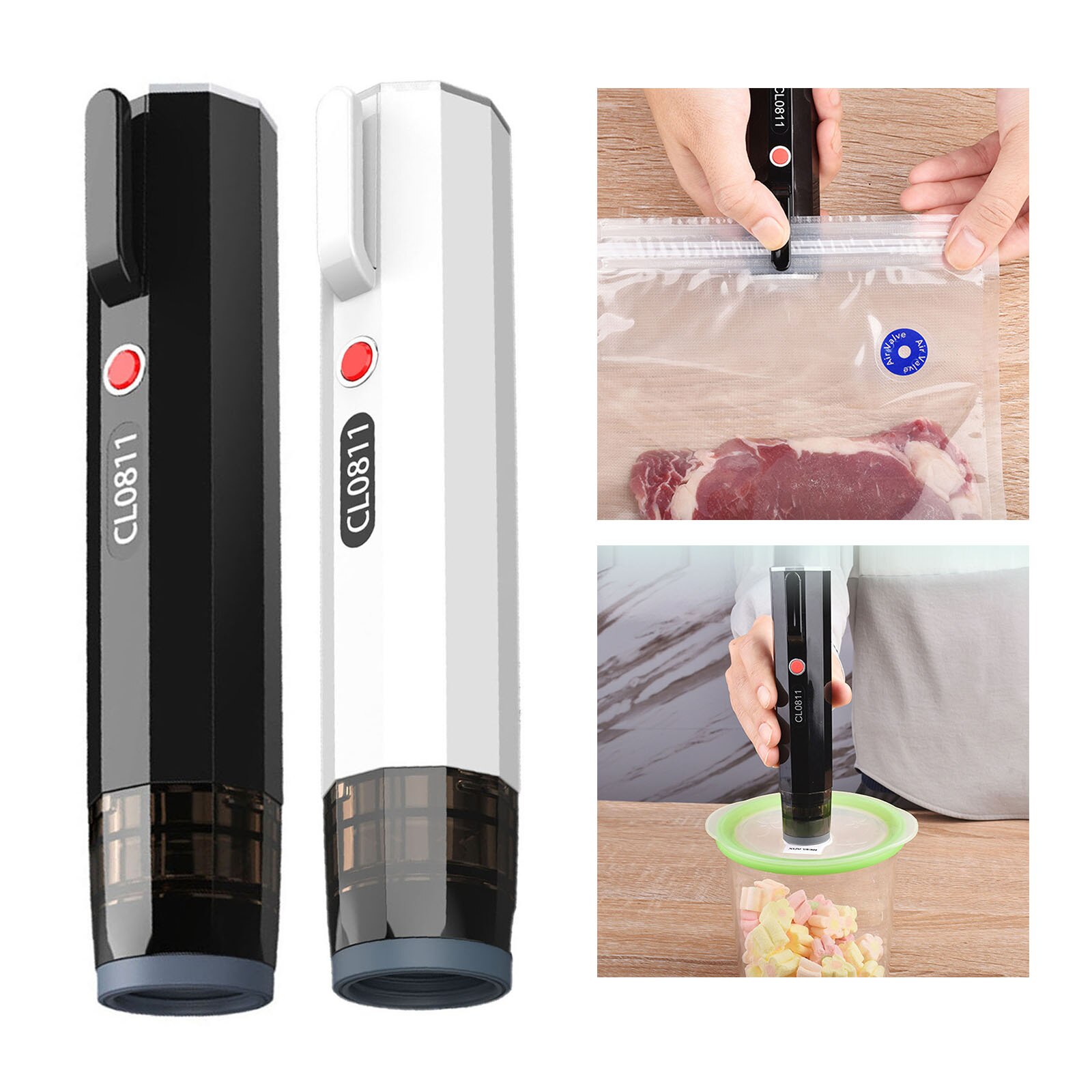 Handheld Vacuum Sealer Easy to Clean Portable Air Sealing Machine for Storage Sous Vide Cooking Food Saver Preservation