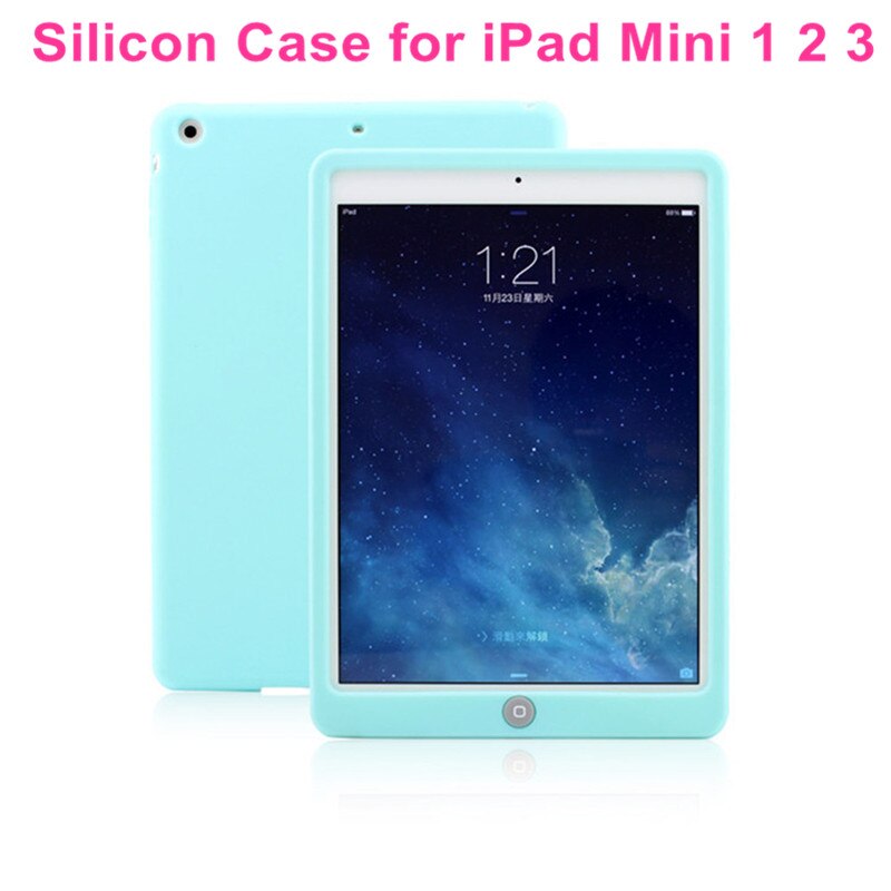 Siliconen Case Voor Ipad Mini 1 2 3 Case Full Body Protect Skin Soft Cover Voor Ipad Mini 5 Case Soft Back Cover Voor ipad Mini 4: Mini 321 Green