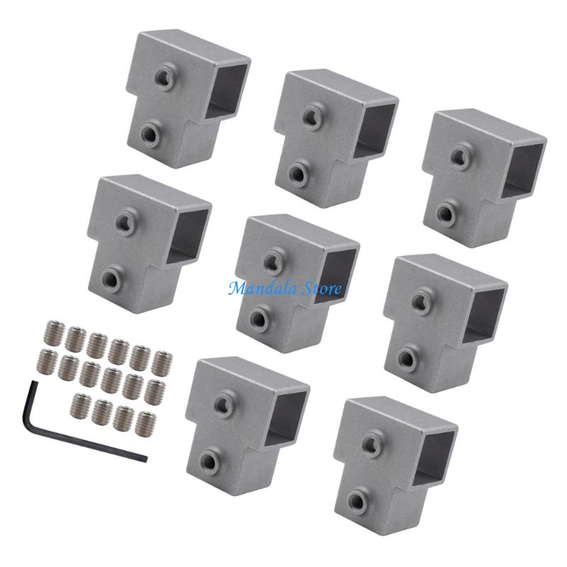 U2JC Aluminium vierkante buisconnector Vervanging Verbindingsbevestiging Vaste verbinding 3-weg pijpmontage Eenvoudig te