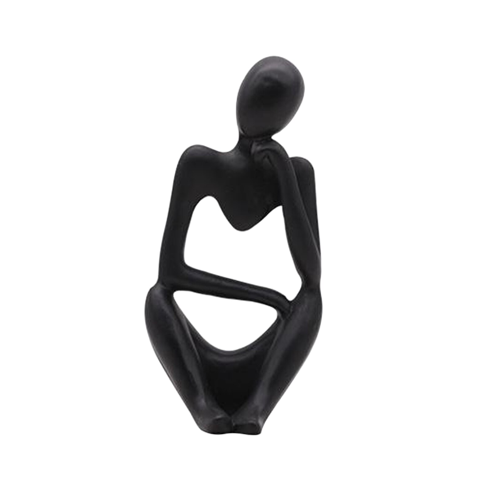 Abstract Denker Sculptuur Hars Beeldje Tekens Denken Mensen Ambachten Ornamenten Zandsteen Standbeelden Home Decor: Black Right