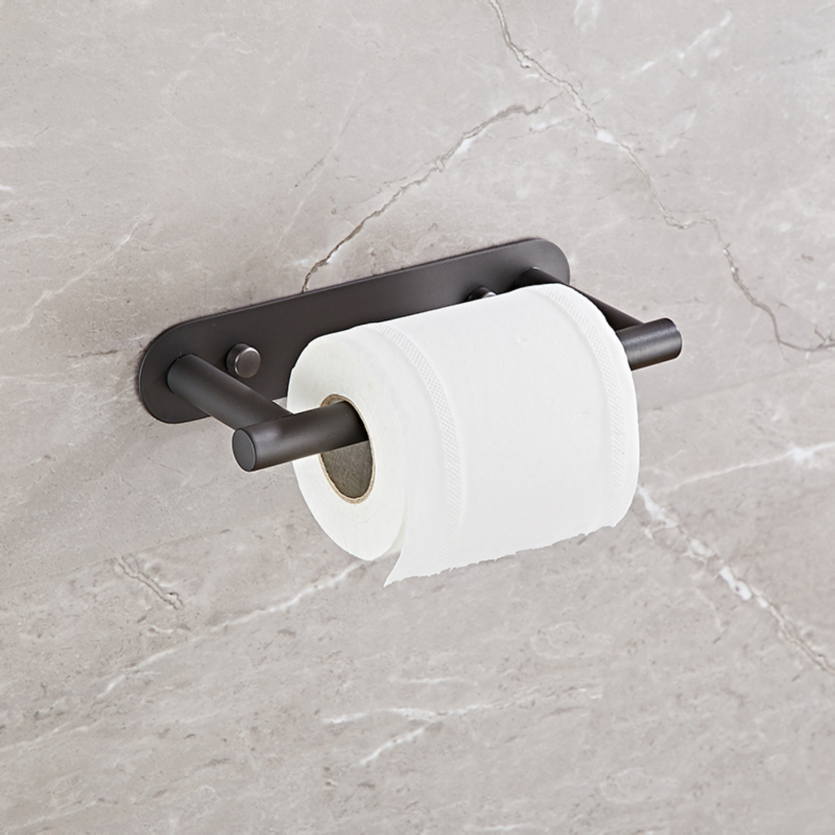 304 toiletpapirholdere i rustfrit stål kan være uden huller, med skruer, drejelig toiletpapirholder, vægmonteret toiletrulle: Lysegrå