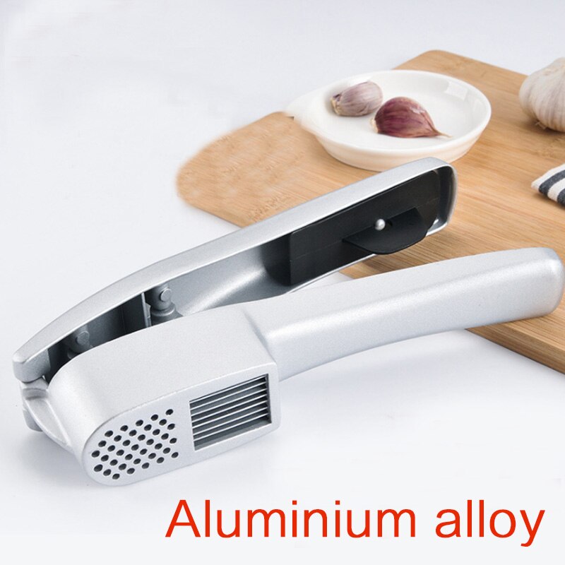 Stainless steel 304# quick hand squeeze garlic ginger presses crusher Manual kitchen tool Garlic peeling device: Aluminum alloy style