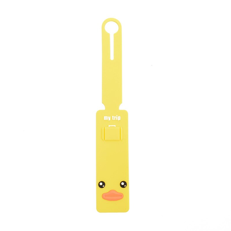 1 Pcs Funny Cartoon Animals Travel Luggage Label Straps Luggage Tag Silicone Name ID Address Tags: Duck