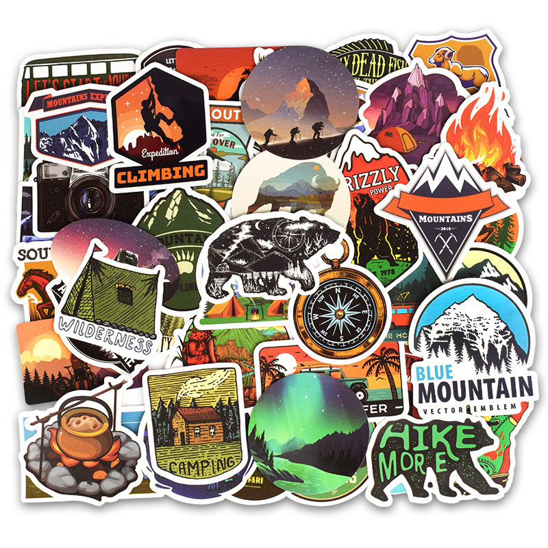 50 Pcs Camping Landschap Stickers Outdoor Adventur... – Vicedeal