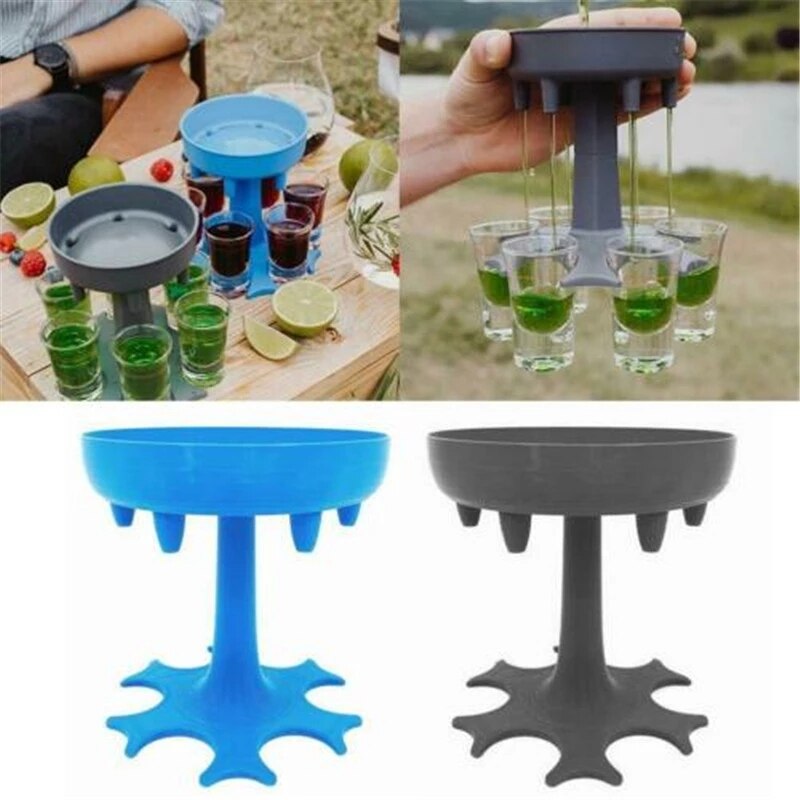 6 Shot Glass Dispenser Holder Carrier Party Drinking Games Shot Glasses Get The Party Started Caddy Liquor Dispenser