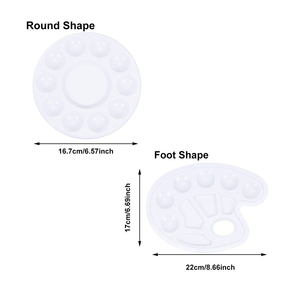 1pc Paint Tray Paint Palettes with Thumb Hole Drawing Tray DIY Craft Art Paint Tray Nail Supplies Painting Pallet