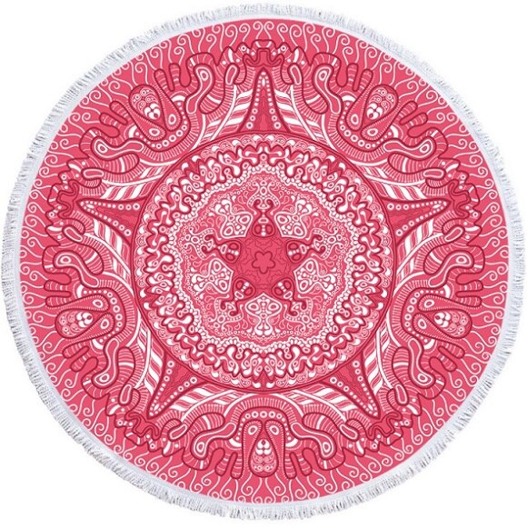Real Microfiber Round Beach Towels Sport Scarf Bohemian Circle Serviette De Plage Toalla Playa Swimming Bath Towel: 12