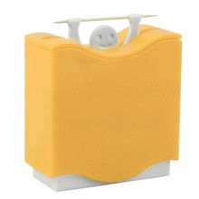 1 peso de la pc elevador Soporte automático para palillos de dientes cubo palillo diente recoger organizador caja cure-dent mesa de bar casera Decoración Accesorios