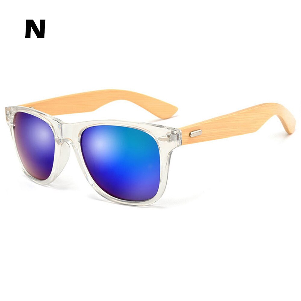 Classic 20 Kleur Film Bamboe Zonnebril Voor Mannen En Vrouwen Houten Hout Retro Vintage Fietsen Bril Meekleurende Oculos Bike # F: N