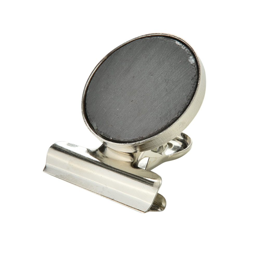 5 st magnetisk klämma magnet memo note meddelande hållare silver metall klämma multifunktionell pappersklämma 3cm