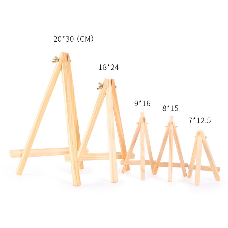 1 pièce Mini chevalet cadre trépied affichage en bois enfants peinture à l'huile support bois artisanat téléphone fête de mariage porte-carte