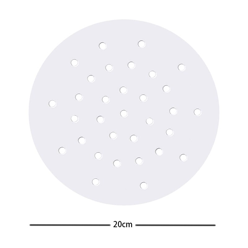 100 stuks 22cm bamboe stoommandjes, papieren airfryer voering, perkament bamboe stoommandje, papieren mat, geperforeerde airfryer cakevormpjes, ydhs