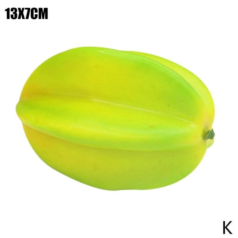 Plastic Simulation Artificial Fruits Watermelon Apple Banana Pear Decoration Peach Orange Lemon Mango Accessories Home Grap S6R7: Carambola
