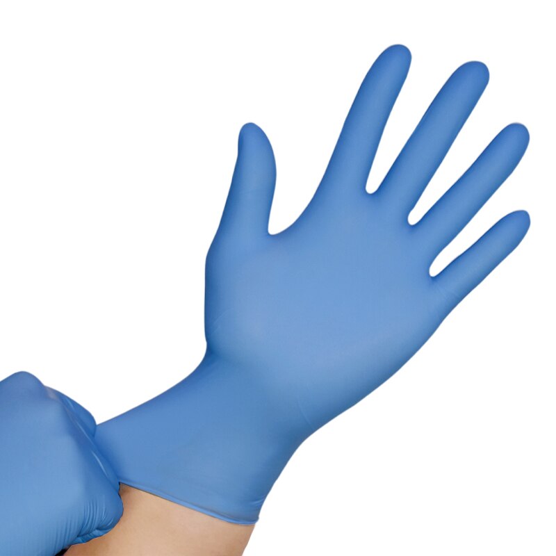 100 Stuks Wegwerp Nitril Handschoenen Allergie Gratis Olie-Proof Voor Huis Schoonmaken/Voedsel/Tuin Handschoenen Universele Voor links En Rechts: Dark blue / S