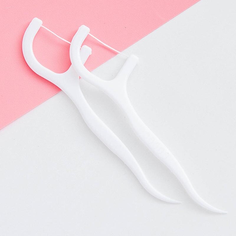 20 Pieces Oral Hygiene Cleaning Dental Floss Stick Toothpick Dental Seam Cleaning Teeth Care Toothpick Flosser Daily Oral Care