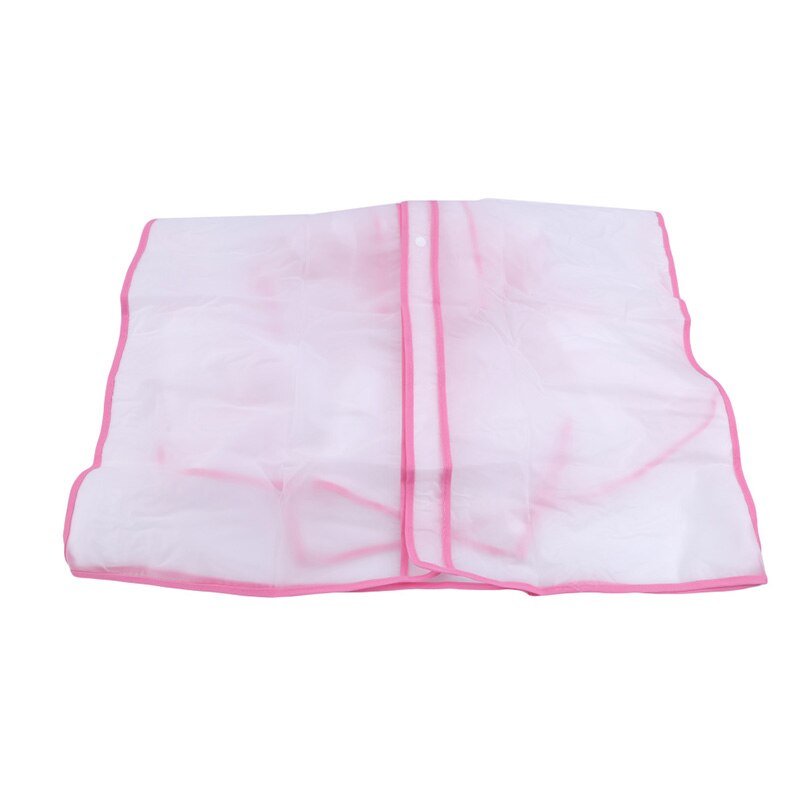 1 PC Portable Waterproof Man Woman Rain Gear EVA Raincoat Wrapping Edge Transparent Rainwear Adult Outdoor Accessories: Pink XL code