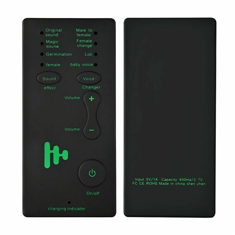 Mini Voice Changer Microphone Disguiser Phone Microphone Voice Changer Adapter 7 Different Sound Changes 3F05: Default Title