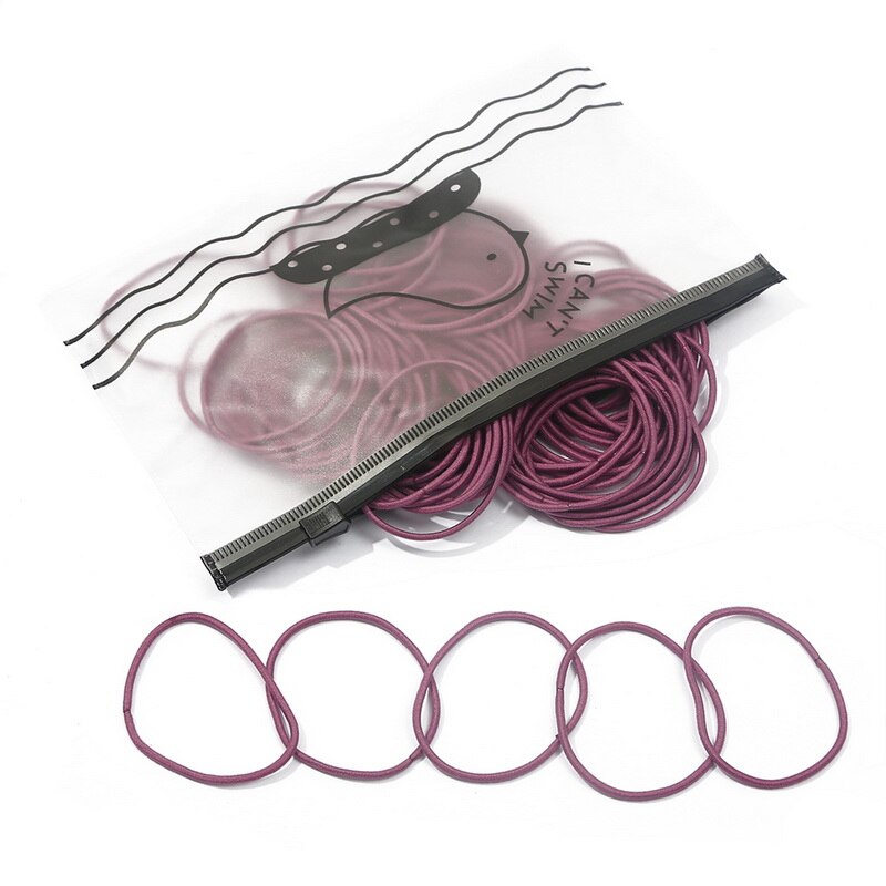 100 pièces/sac fille cheveux anneaux cheveux accessoires queue de cheval en caoutchouc cheveux corde haute élastique cheveux corde Braider tête corde pour les filles: 05