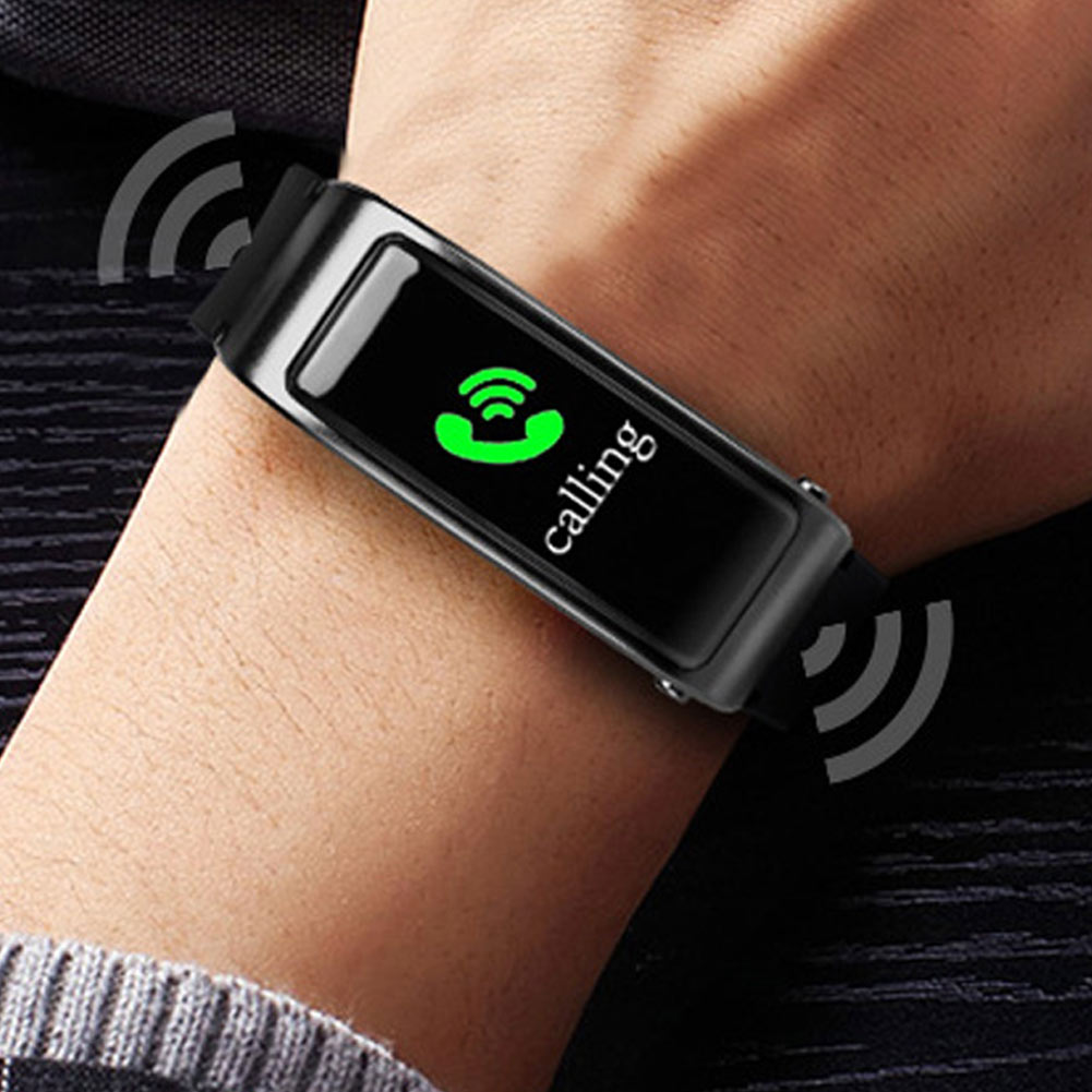 2 In 1 Smart Armband Met Bluetooth-Compatibel Gezondheid Tracker Stappenteller Fitness Armband Heartrate Monitor Waterdicht Horloge