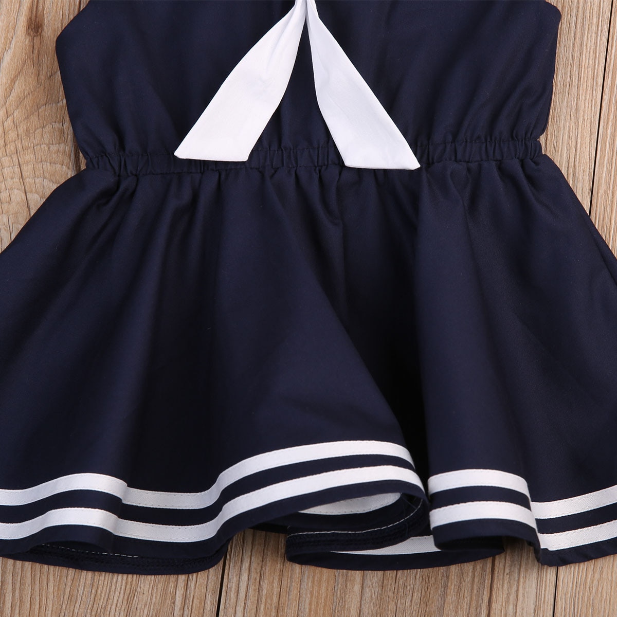 Baby Girls Sailor Suit Toddler Kid Baby Girls Dress Summer Sleeveless Casual Uniform Baby Girls Clothes Beach Party Dresses