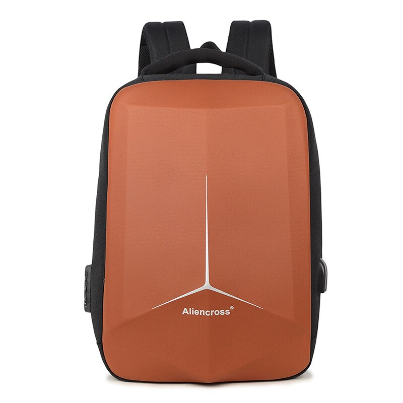 Herenrugzak met wachtwoordvergrendeling, 15.6 inch laptoprugzakken, usb-oplaadmogelijkheid, meerlaagse ruimtereistas, zakelijke herenmochila: C