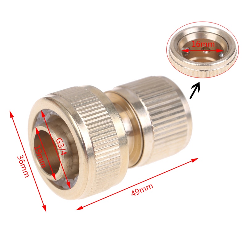 1PCS Garden tap Brass 3/4 hose Quick Connector Garden Irrigation 25mm hose Connector Pure copper Adapter