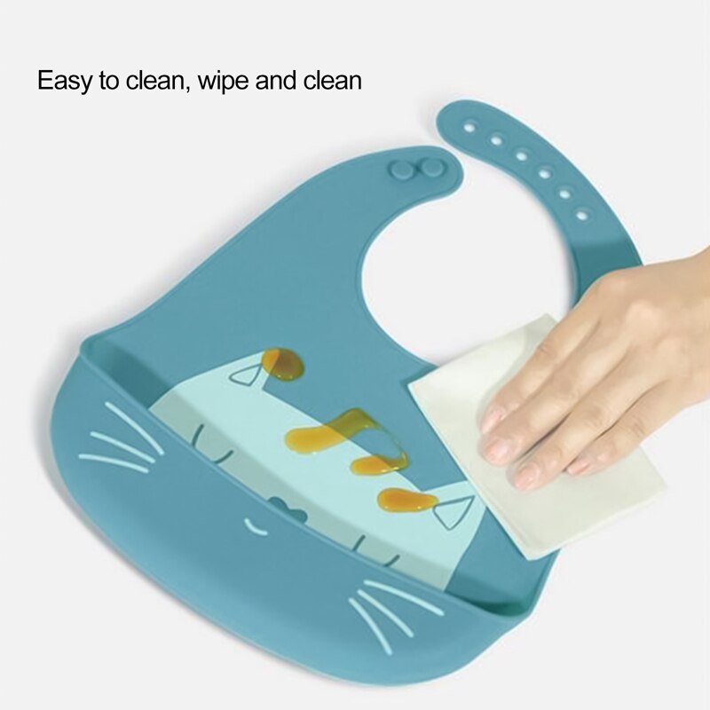 Baby Lätzchen Silikon Einstellbare Ebene Bild Wasserdicht Speichel Tropft Lätzchen Weiche Essbare Speichel Handtuch sabbern Baby Schal