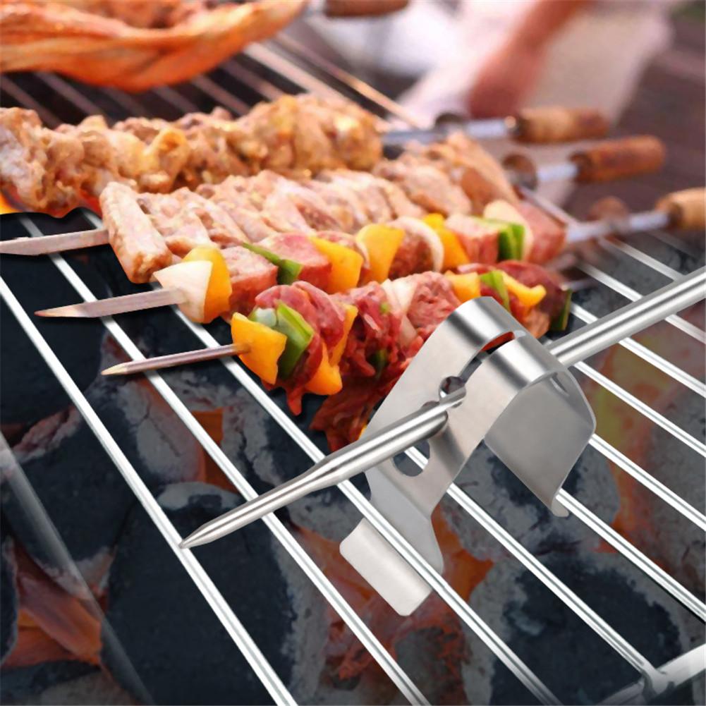 4 stk grillklips i rustfritt stål kjøtttermometer sondeklipsholder omgivelsestemperaturavlesninger bbq ovn grillklips #cw